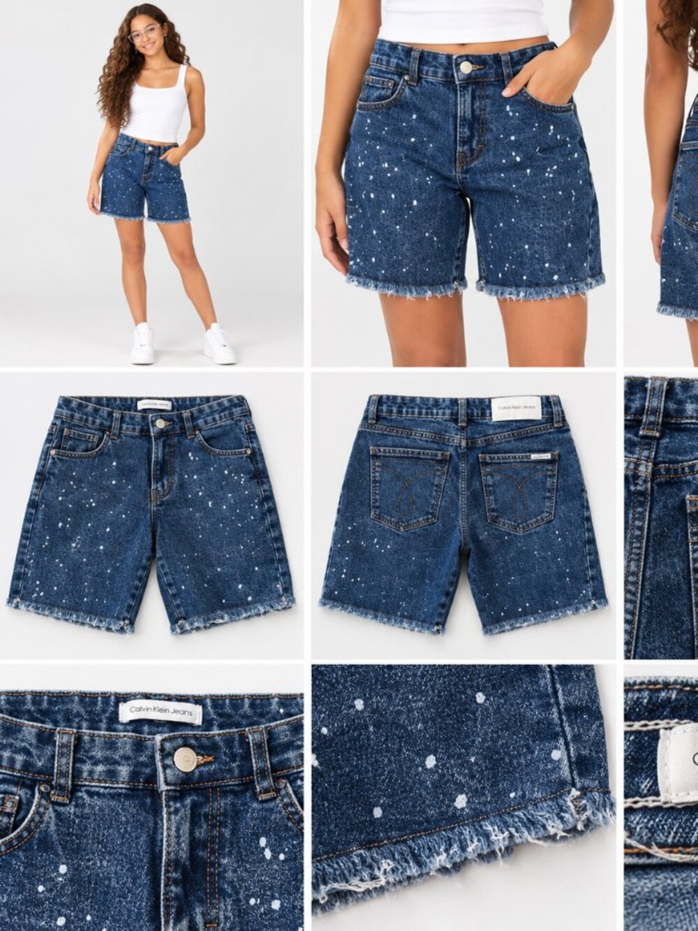 Calvin Klein Jeans Girls Denim Bermuda Shorts – Size 16
